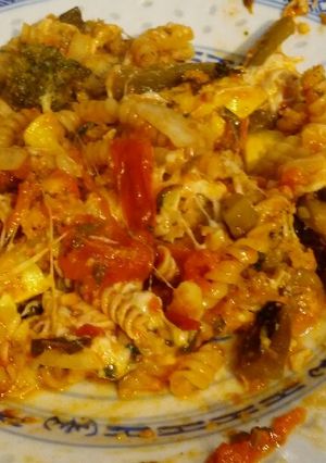 A picture of Roasted winter veg baked pasta.