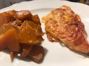Una foto di mozzarella pollo scaloppine