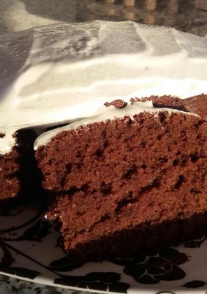 Una foto de Bizcocho navideño de chocolate