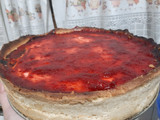 Cheesecake de yogurt natural y frutilla o fresa