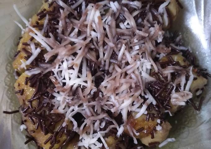 Pisang goreng teflon (keju+meses+skm)🍌