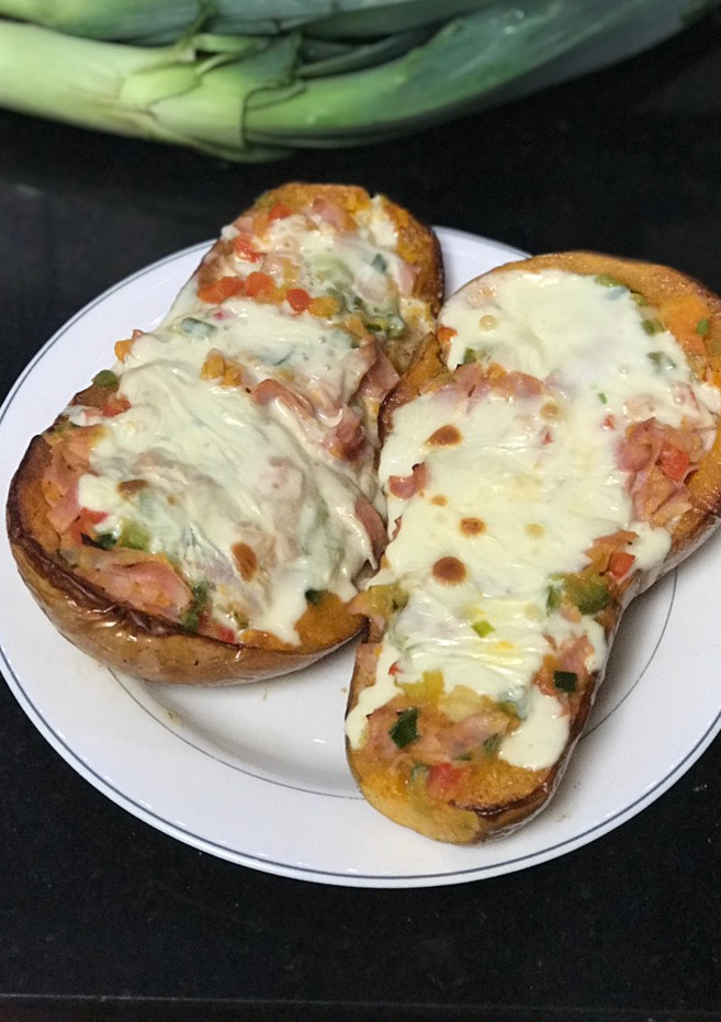 Una foto de Zapallo relleno al horno