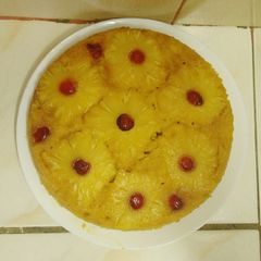 Pineapple upside down cake A picture of Pineapple upside down cake.