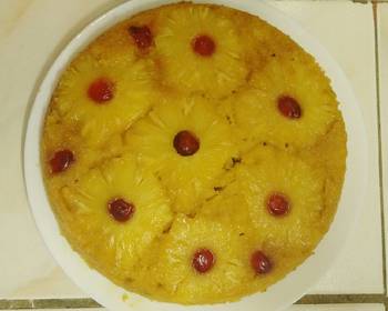 Unique Cuisine Pineapple upside down cake Restaurant Style