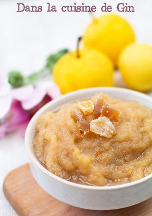 Une photo de Compote de poire nashi au gingembre frais