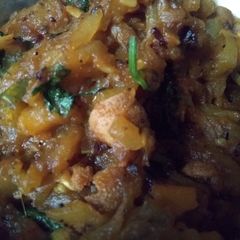 Bottle gourd pumpkin curry A picture of Bottle gourd pumpkin curry.