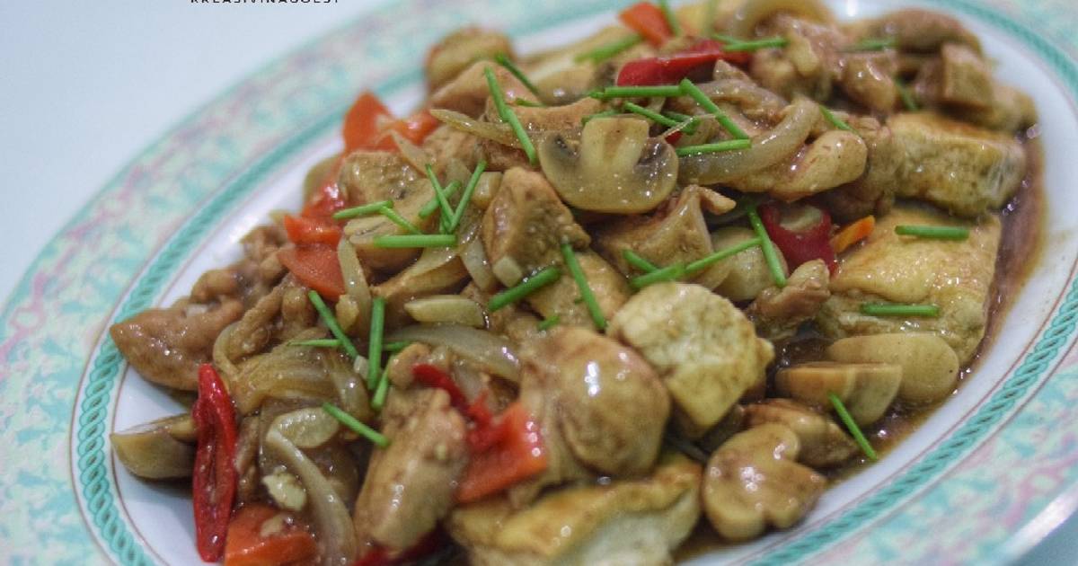 Resep Cah Ayam Jamur Tahu Oleh Kreasivinagoest - Cookpad