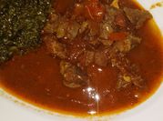 A picture of ugali beef stew