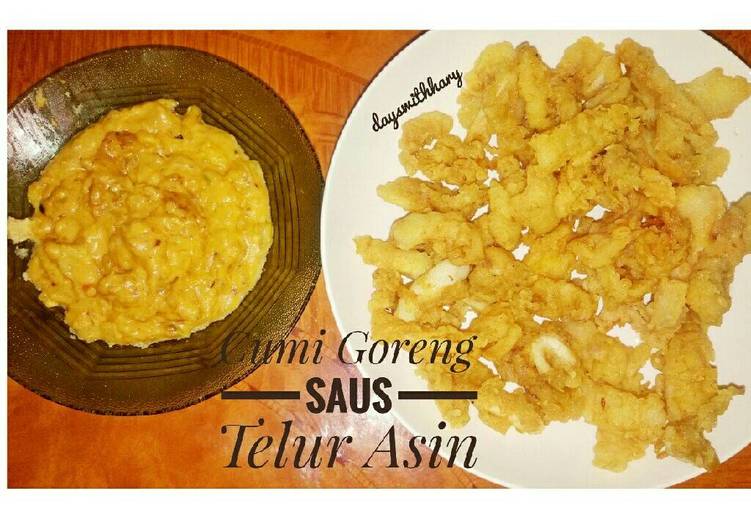 Cumi Goreng Saus Telur Asin