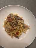 Gorgonzola Pine Nut Pasta w Chicken & Sundried Tomatoes & Mushrooms
