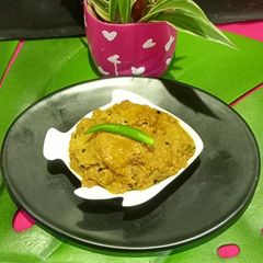 A picture of Bengali Style Raw Jackfruit (Kathal) Bata.