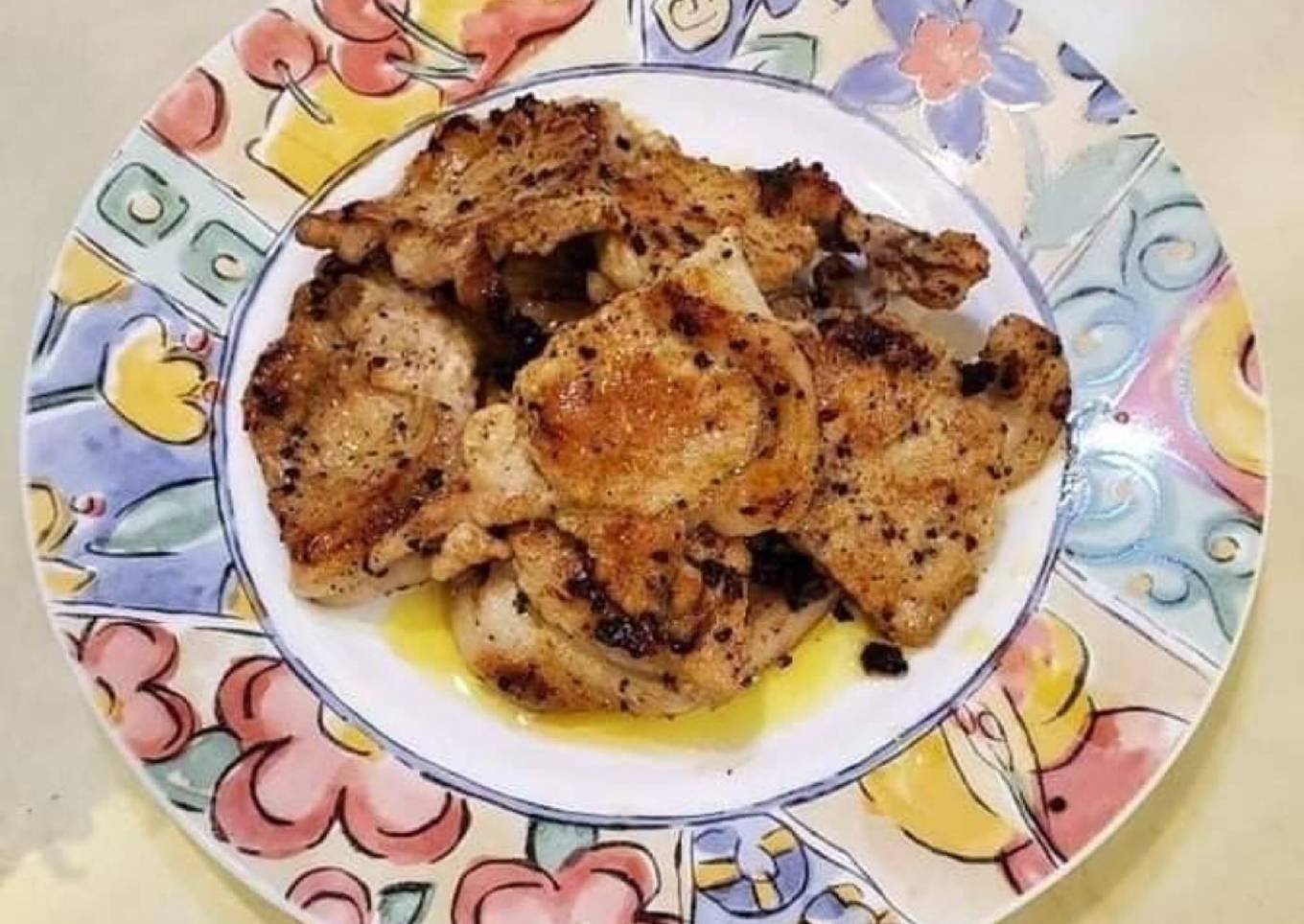 Grilled Porkchop in Lemon-Butter Sauce