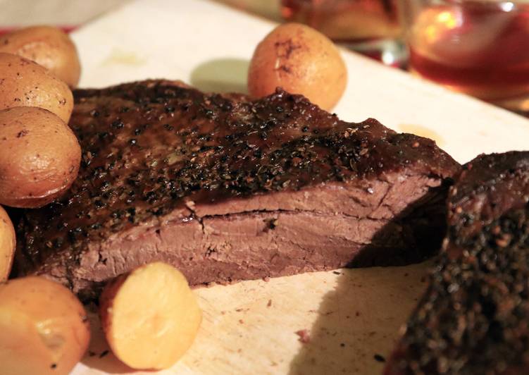 Easiest Way to Prepare Perfect Bison Brisket with Roasted Potatoes &amp; Gravy