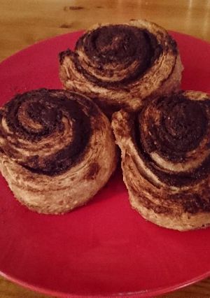 Teljes kiőrlésű kakaós csiga recept fotója