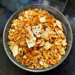 A picture of Papad Poha (Roasted).