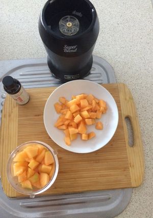 A picture of Yellow Melon Summer Soup For Kids.