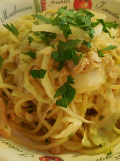 A picture of Tuna & Cabbage Spaghetti Pasta.
