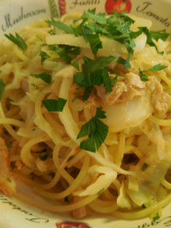 A picture of Tuna & Cabbage Spaghetti Pasta.
