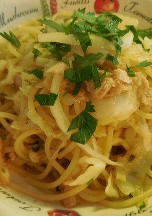 A picture of Tuna & Cabbage Spaghetti Pasta.