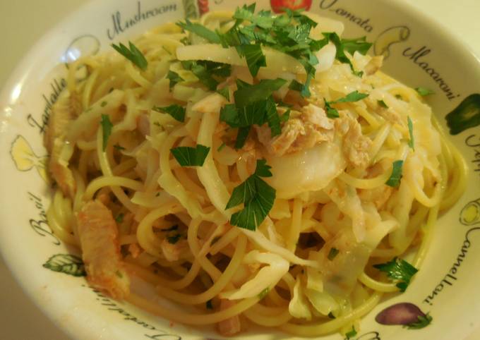 Tuna & Cabbage Spaghetti Pasta