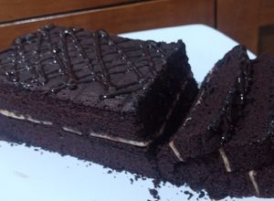 Foto resep Brownis kukus versi keju slice