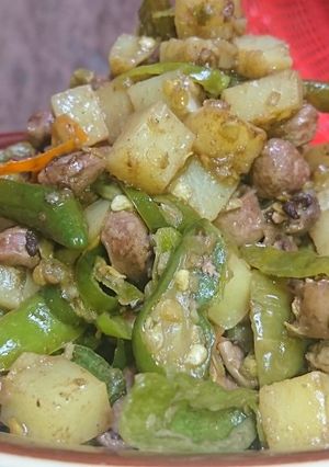 Foto resep Jantung ayam kentang cabe ijo