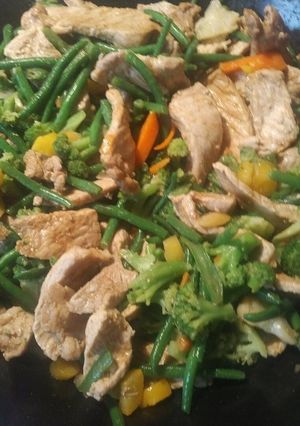 A picture of Pork Stirfry.
