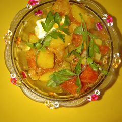 A picture of Potato And carrot veg.