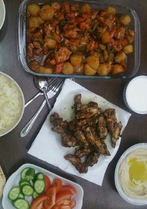 صورة لوصفة اجنحة الدجاج مع بهار ألف👌