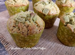 Foto resep Matcha Kitkat Muffins (Tanpa Mixer)