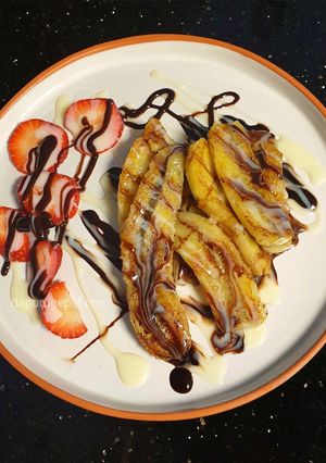 Foto resep Pisang Bakar Cokelat