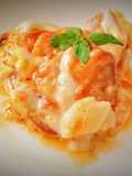 Bacalao gratinado con Patatas y Bechamel