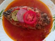 A picture of deep fried tilapia fish