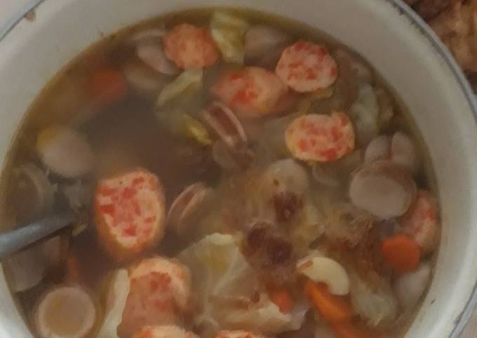 Recipe: Tasty Sup sosis simple