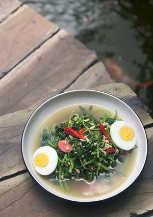 Foto resep Tumis bayem telor