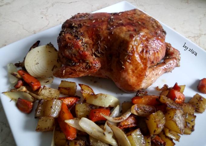 Garlic Herbs Roasted Chicken