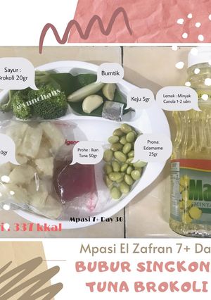 Foto resep Mpasi 7+ Day 30 : Bubur Singkong Tuna Brokoli