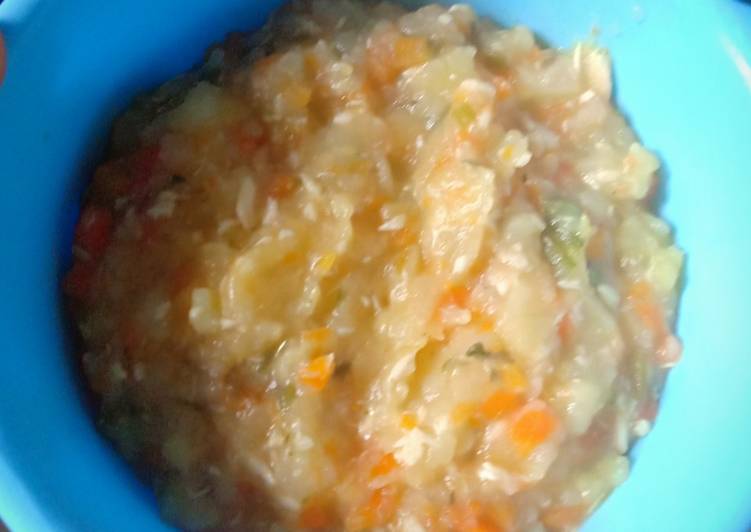 Kiat Kiat Memasak Bubur Kentang Ayam Seledri Mpasi 10m Legit Resep Us