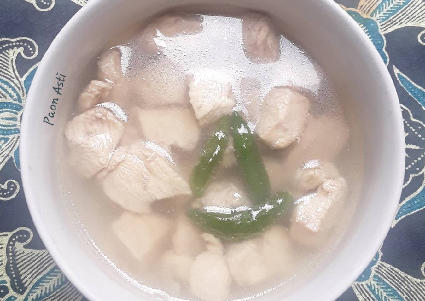 Bening Ayam (Kuah Bening : menu untuk orang sakit)