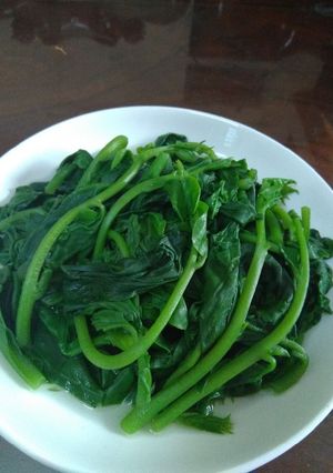 Hình của món Rau mồng tơi luộc.