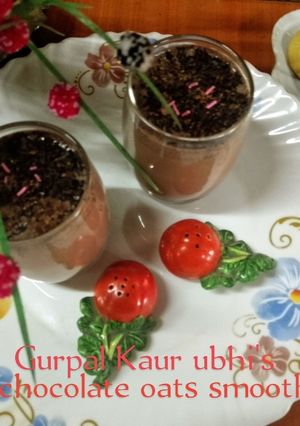 A picture of Chocolate oats smoothie 🥤.