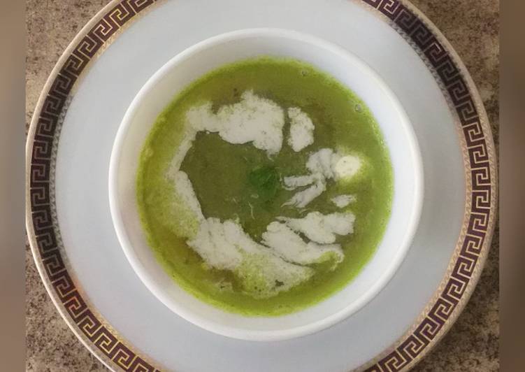 Easiest Way to Make Quick Green peas mint soup