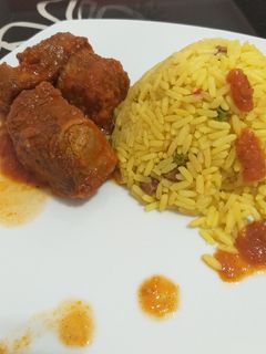 Φωτογραφία της συνταγής Μοσχαράκι κοκκινιστό στη χύτρα με ρύζι στο φούρνο μικροκυμάτων