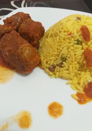 Φωτογραφία της συνταγής Μοσχαράκι κοκκινιστό στη χύτρα με ρύζι στο φούρνο μικροκυμάτων
