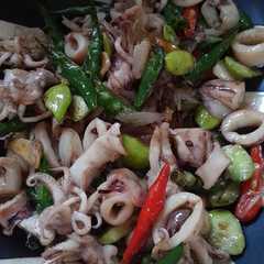 A picture of Tumis Cumi asin pete.