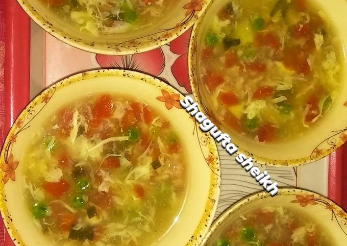 Healthy chicken vegetables soup 🍲