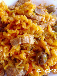 Una foto de Arroz con panceta y magro de cerdo