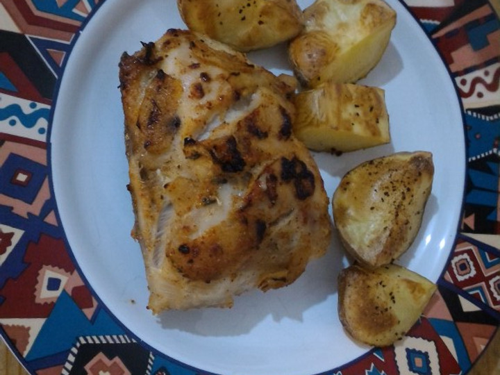 Wajib coba! Resep mudah bikin Chicken grill &amp;amp; kentang oven  nagih banget