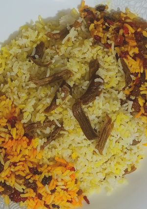 عکسی از دستور گوشت لا پلو