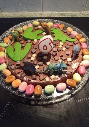 Une photo de Gâteau au chocolat et à la compote de pommes